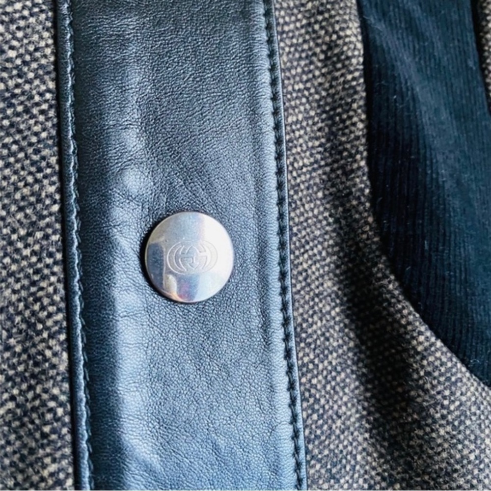 Gucci Crew Neck Mid Wool With Leather Dress​​​​​​​ - Picture 5 of 16